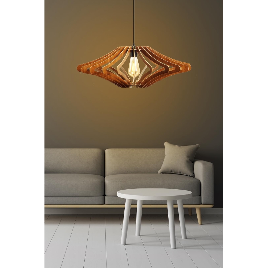 Candelabro suspenso 1xE27/60W/230V castanho diâmetro 59 cm