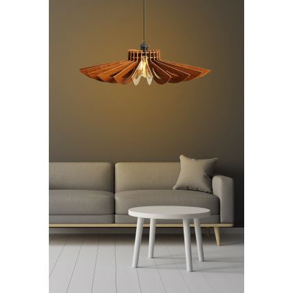 Candelabro suspenso 1xE27/60W/230V castanho diâmetro 68 cm