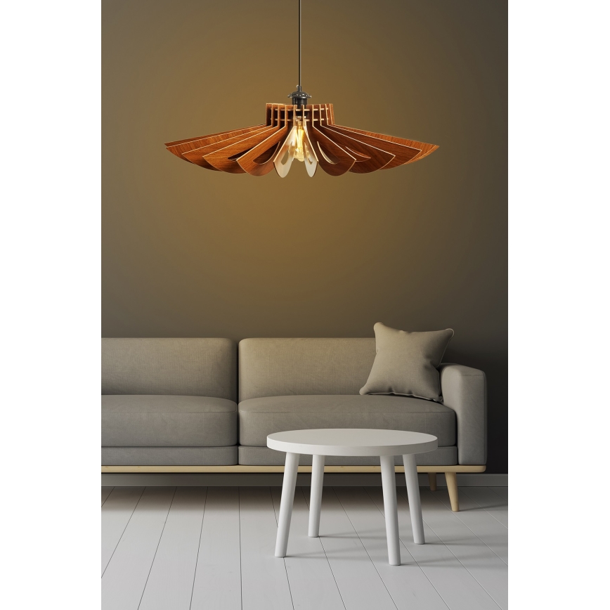 Candelabro suspenso 1xE27/60W/230V castanho diâmetro 68 cm