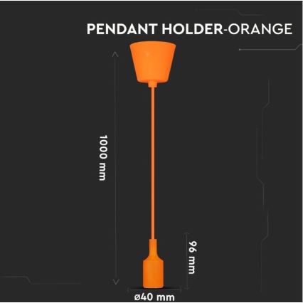 Candelabro suspenso 1xE27/60W/230V laranja