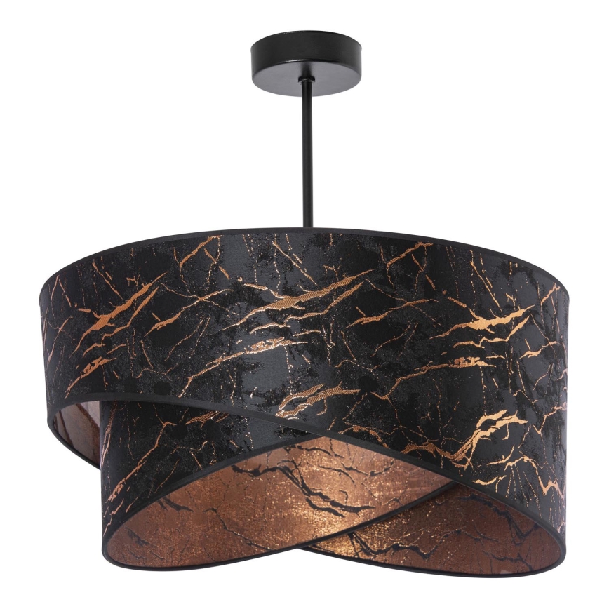 Candelabro suspenso 1xE27/60W/230V preto/cobre