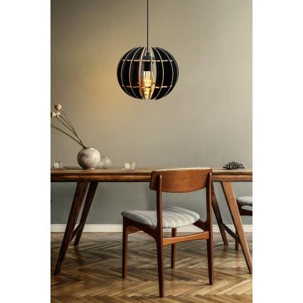 Candelabro suspenso 1xE27/60W/230V preto diâmetro 20 cm
