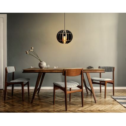 Candelabro suspenso 1xE27/60W/230V preto diâmetro 20 cm