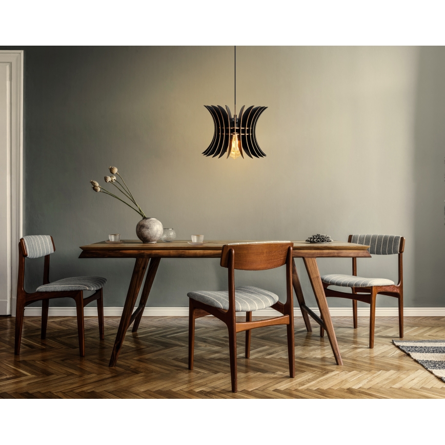 Candelabro suspenso 1xE27/60W/230V preto diâmetro 20 cm