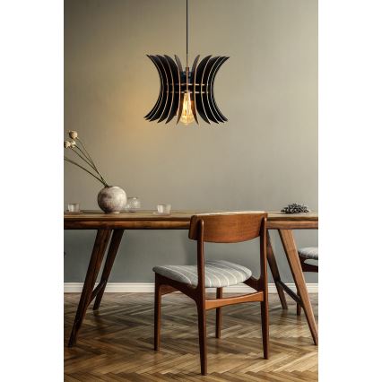 Candelabro suspenso 1xE27/60W/230V preto diâmetro 20 cm