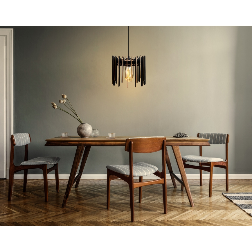 Candelabro suspenso 1xE27/60W/230V preto diâmetro 23 cm