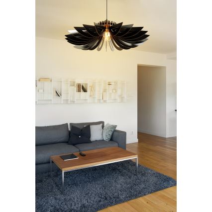 Candelabro suspenso 1xE27/60W/230V preto diâmetro 52 cm