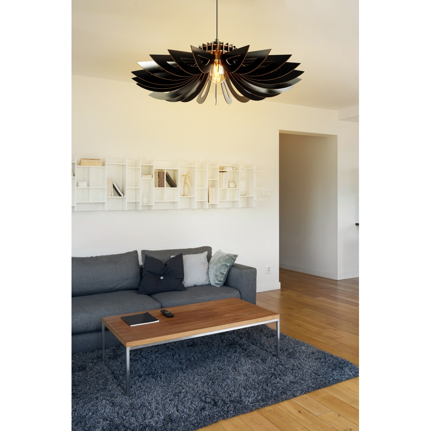 Candelabro suspenso 1xE27/60W/230V preto diâmetro 52 cm