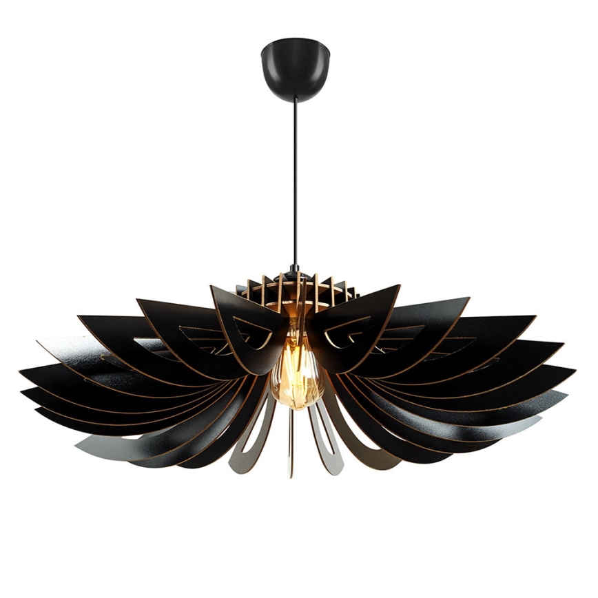 Candelabro suspenso 1xE27/60W/230V preto diâmetro 52 cm