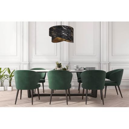 Candelabro suspenso 1xE27/60W/230V preto/dourada