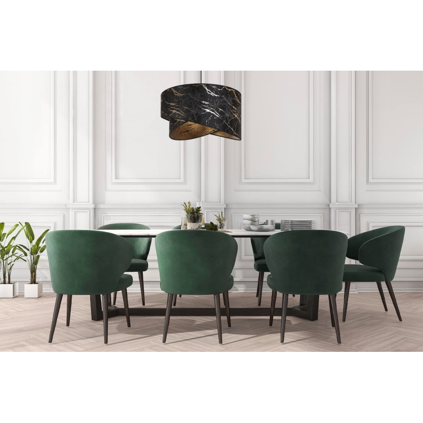 Candelabro suspenso 1xE27/60W/230V preto/dourada