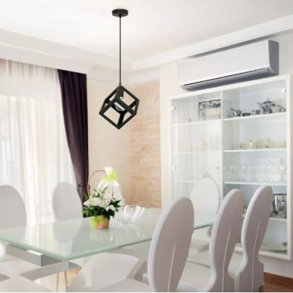 Candelabro suspenso 1xE27/60W/230V preto