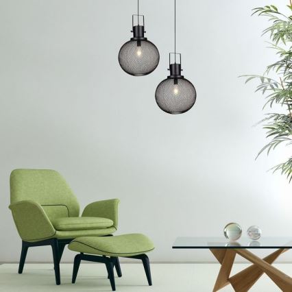 Candelabro suspenso 1xE27/60W/230V preto