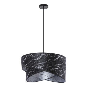 Candelabro suspenso 1xE27/60W/230V preto/prateado