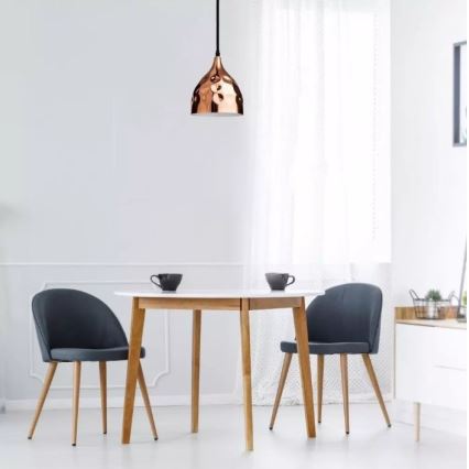 Candelabro suspenso 1xE27/60W/230V rosa dourado