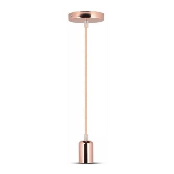 Candelabro suspenso 1xE27/60W/230V rosa dourado