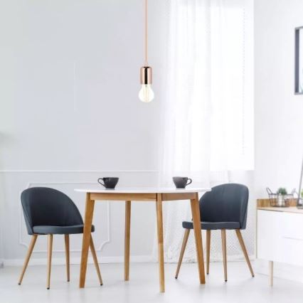 Candelabro suspenso 1xE27/60W/230V rosa dourado