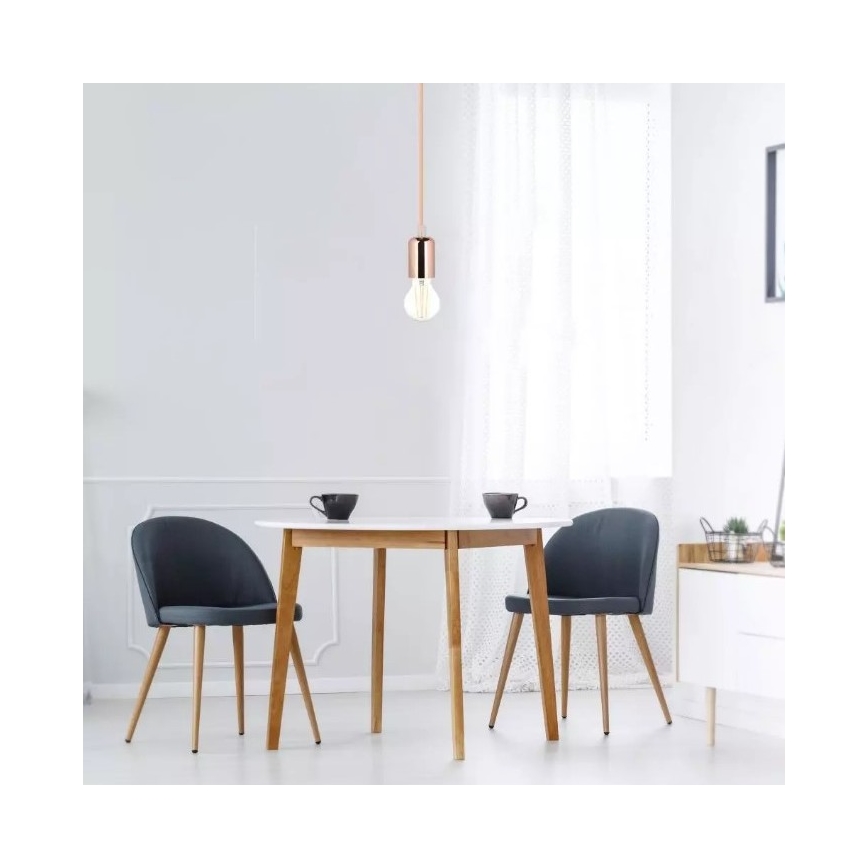 Candelabro suspenso 1xE27/60W/230V rosa dourado