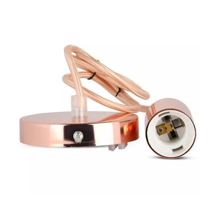 Candelabro suspenso 1xE27/60W/230V rosa dourado