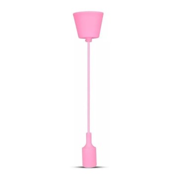 Candelabro suspenso 1xE27/60W/230V rosa