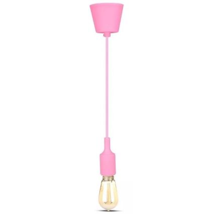 Candelabro suspenso 1xE27/60W/230V rosa
