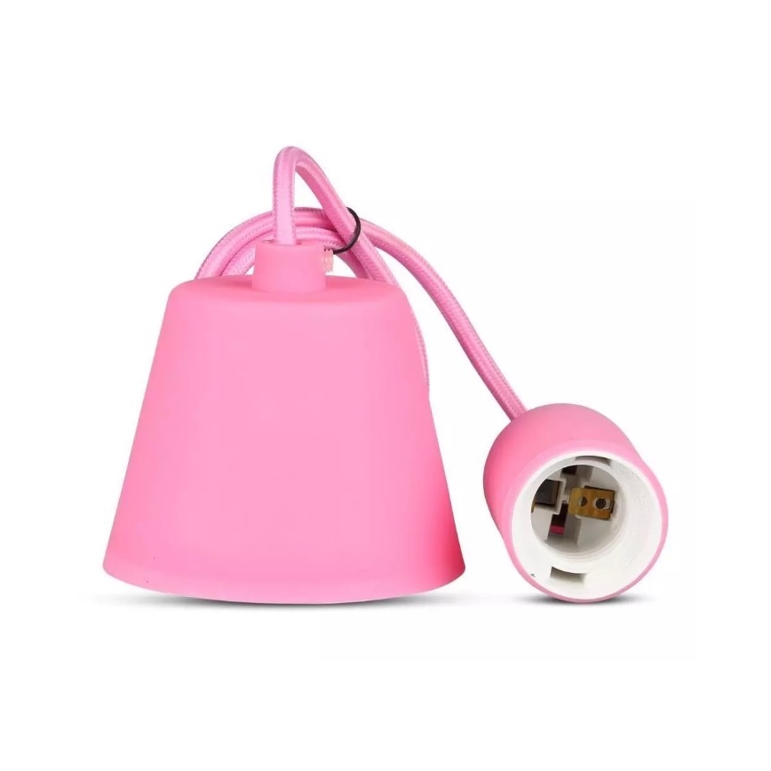 Candelabro suspenso 1xE27/60W/230V rosa