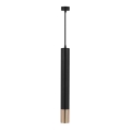 Candelabro suspenso 1xGU10/35W/230V 50 cm preto/dourado