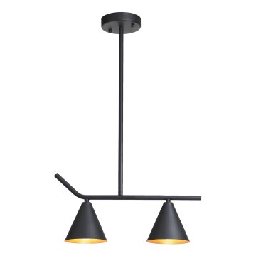 Candelabro suspenso 2xE27/40W/230V preto