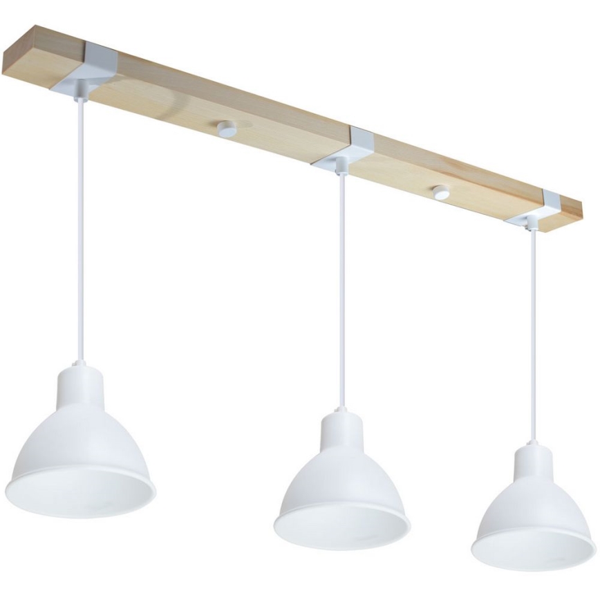 Candelabro suspenso 3xE27/40W/230V faia/branco