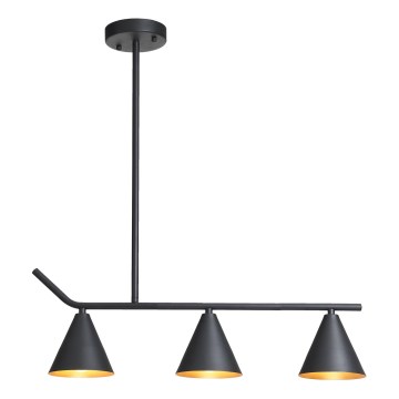 Candelabro suspenso 3xE27/40W/230V preto