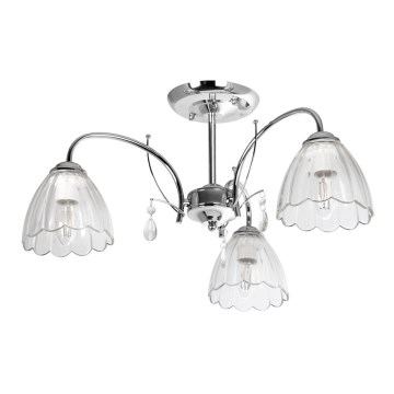 Candelabro suspenso 3xE27/60W/230V cromado brilhante