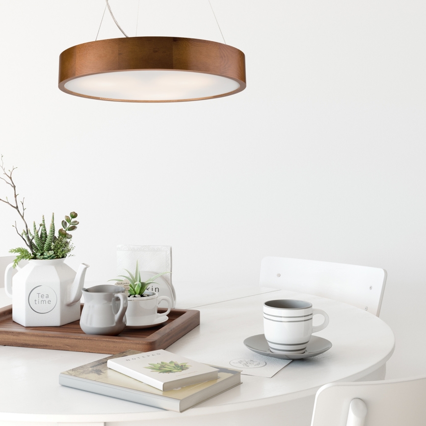 Candelabro suspenso 3xE27/60W/230V ø 47 cm pinho - FSC certificado