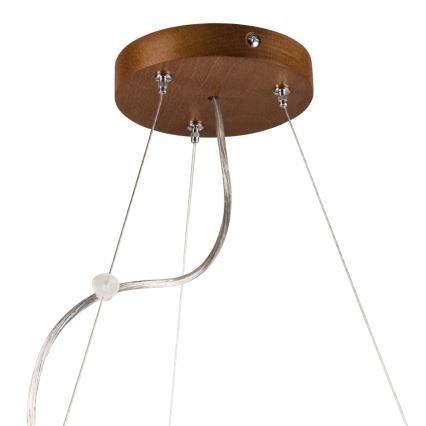 Candelabro suspenso 3xE27/60W/230V ø 47 cm pinho - FSC certificado