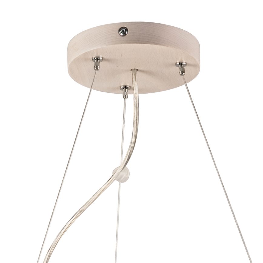 Candelabro suspenso 3xE27/60W/230V ø 47 cm pinho - FSC certificado