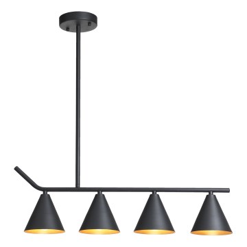 Candelabro suspenso 4xΕ27/40W/230V preto