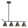 Candelabro suspenso 4xΕ27/40W/230V preto