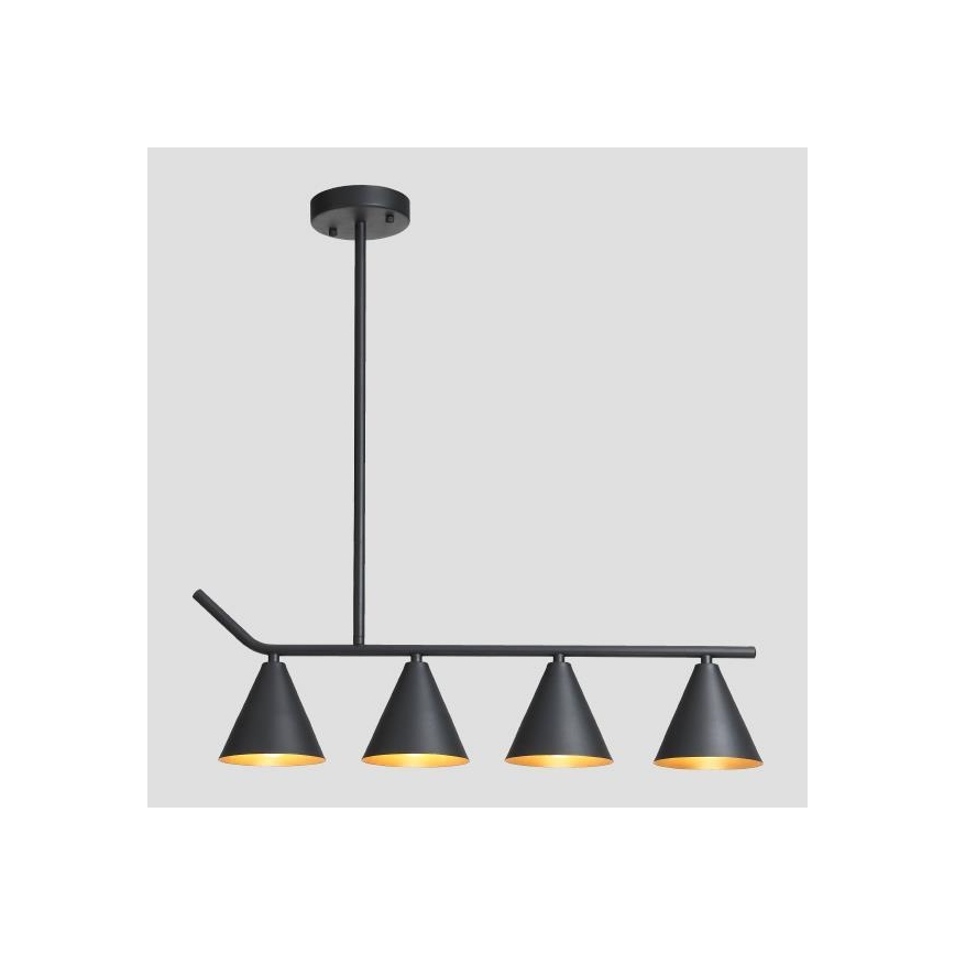 Candelabro suspenso 4xΕ27/40W/230V preto