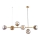 Candelabro suspenso 6xE27/10W/230V dourada