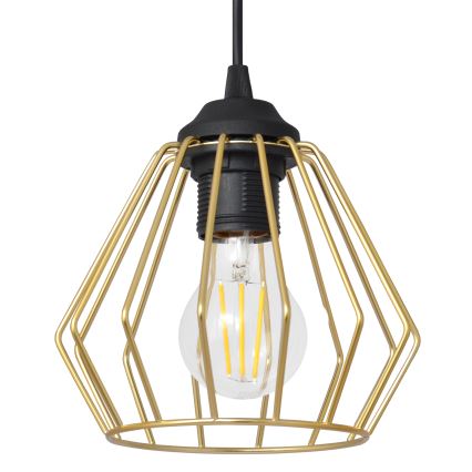 Candelabro suspenso AGAT 3xE27/15W/230V dourado/preto