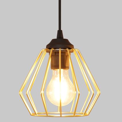Candelabro suspenso AGAT 3xE27/15W/230V dourado/preto