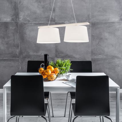 Candelabro suspenso AIDA 2xE27/60W/230V carvalho - FSC certificado