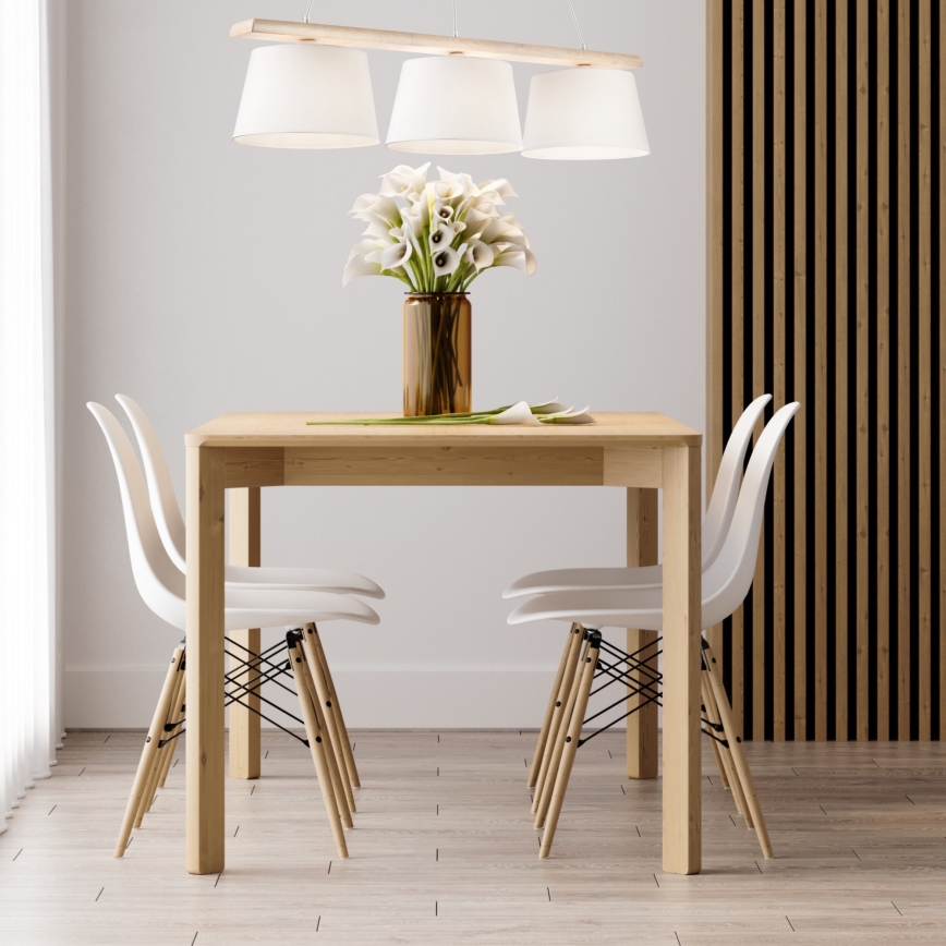 Candelabro suspenso AIDA 3xE27/60W/230V carvalho - FSC certificado