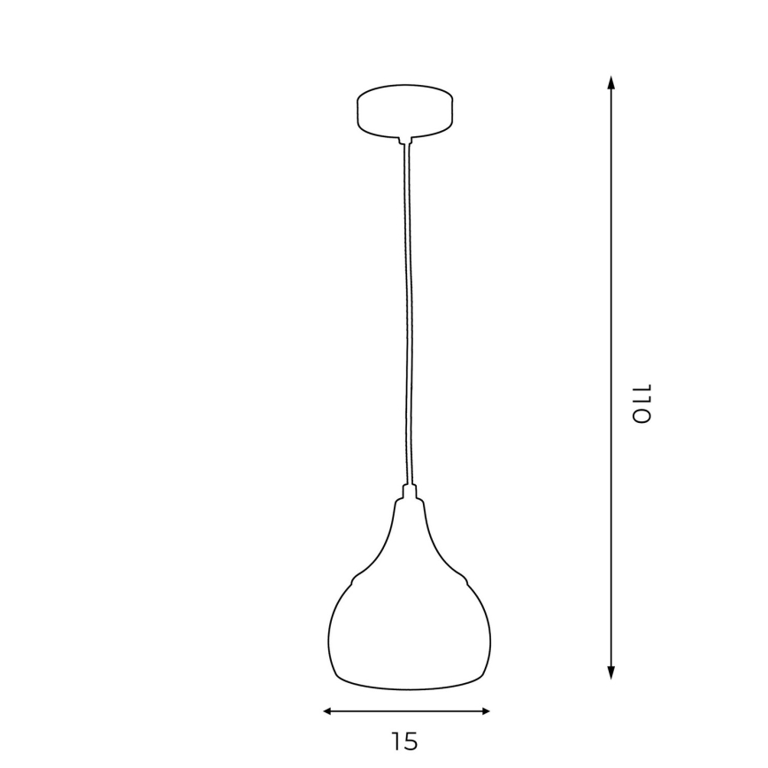 Candelabro suspenso AKTAN 1xE27/60W/230V preto