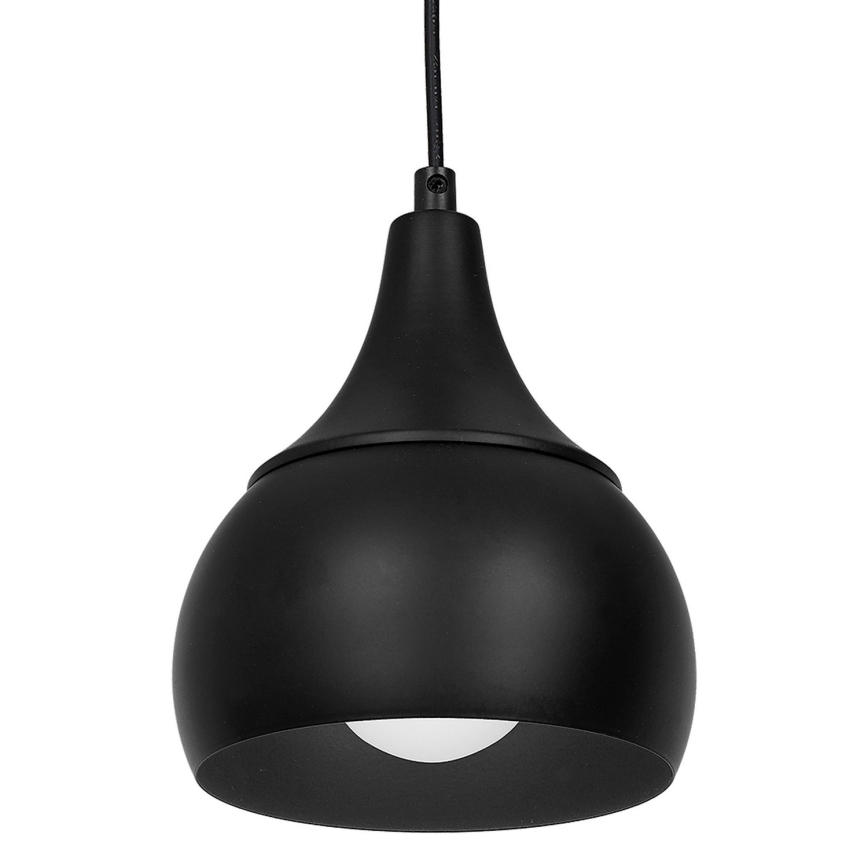 Candelabro suspenso AKTAN 3xE27/60W/230V preto redondo