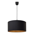 Candelabro suspenso ALBA 1xE27/15W/230V d. 40 cm preto/dourado