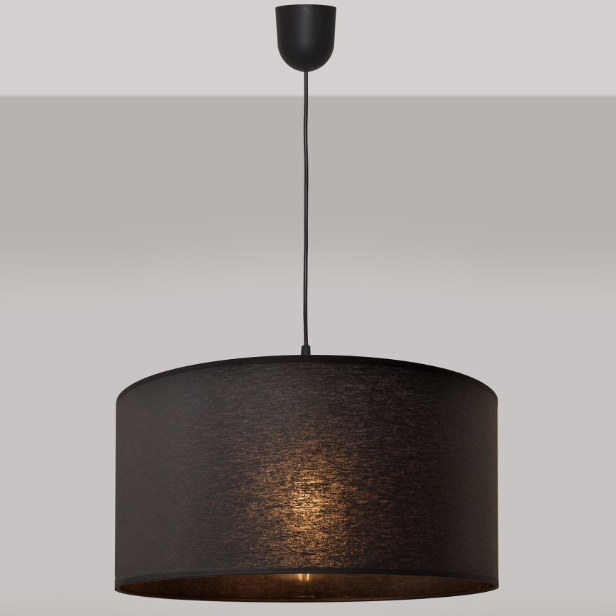 Candelabro suspenso ALBA 1xE27/15W/230V d. 40 cm preto