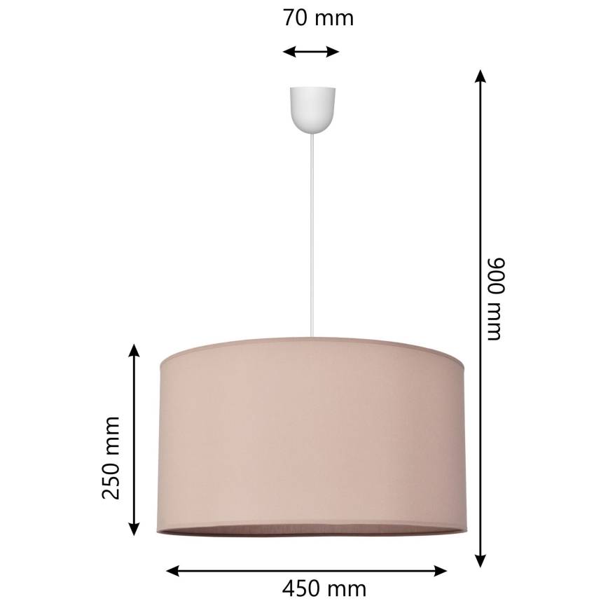 Candelabro suspenso ALBA 1xE27/15W/230V d. 45 cm bege