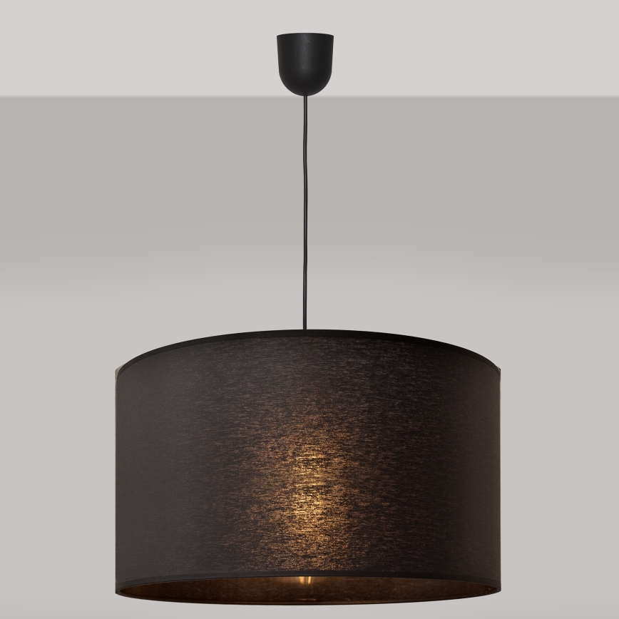 Candelabro suspenso ALBA 1xE27/15W/230V d. 45 cm preto