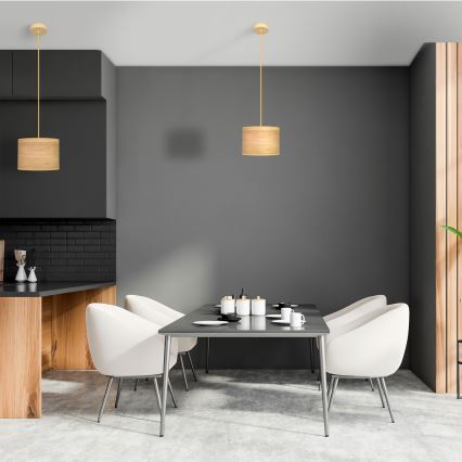 Candelabro suspenso ALBA 1xE27/15W/230V diâmetro 20 cm castanho