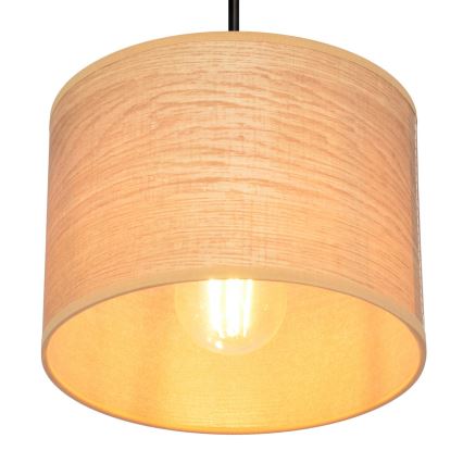 Candelabro suspenso ALBA 1xE27/15W/230V diâmetro 20 cm castanho/preto